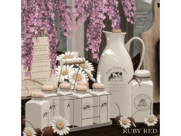 Alpha Farm Life Ceramic Jars by RubyRed1023 - The Sims 4 Custom Content