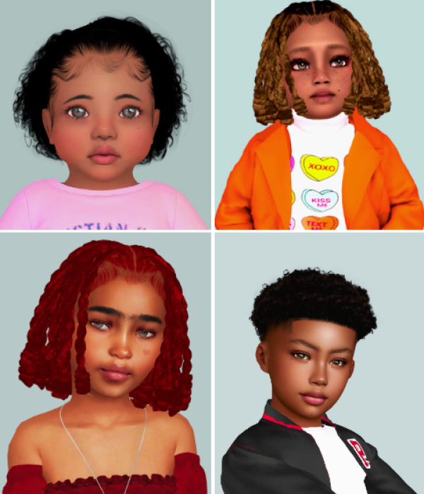 Alpha BRANDY KWEEN WET CURL CONVERSION FOR INFANT by simsfinds - The Sims 4 Custom Content