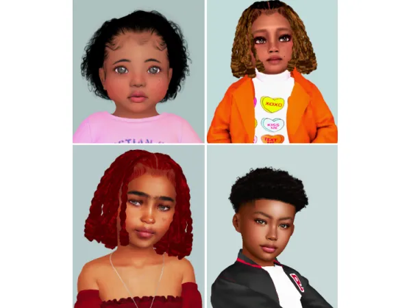 Alpha BRANDY KWEEN WET CURL CONVERSION FOR INFANT - The Sims 4 Custom Content