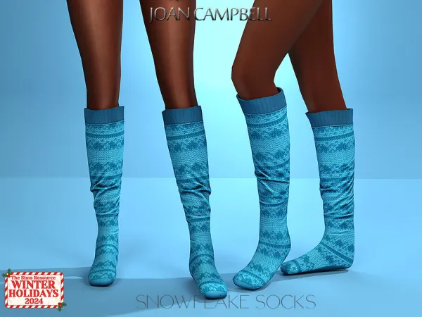 Mix SNOWFLAKE SOCKS by Joan Campbell Beauty - The Sims 4 Custom Content