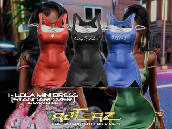 Alpha R8TERZ Lola Mini Dress Standard Version - The Sims 4 Custom Content