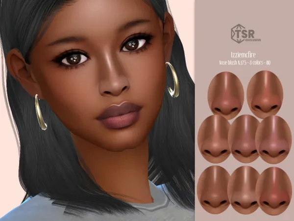 Alpha IMF Nose Blush N175 by IzzieMcFire - The Sims 4 Custom Content
