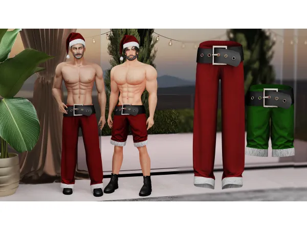Mix SEXY SANTA CLAUS SET by Beto - The Sims 4 Custom Content