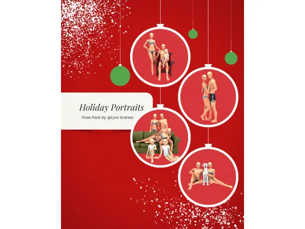 Mix Holiday Portraits - The Sims 4 Custom Content