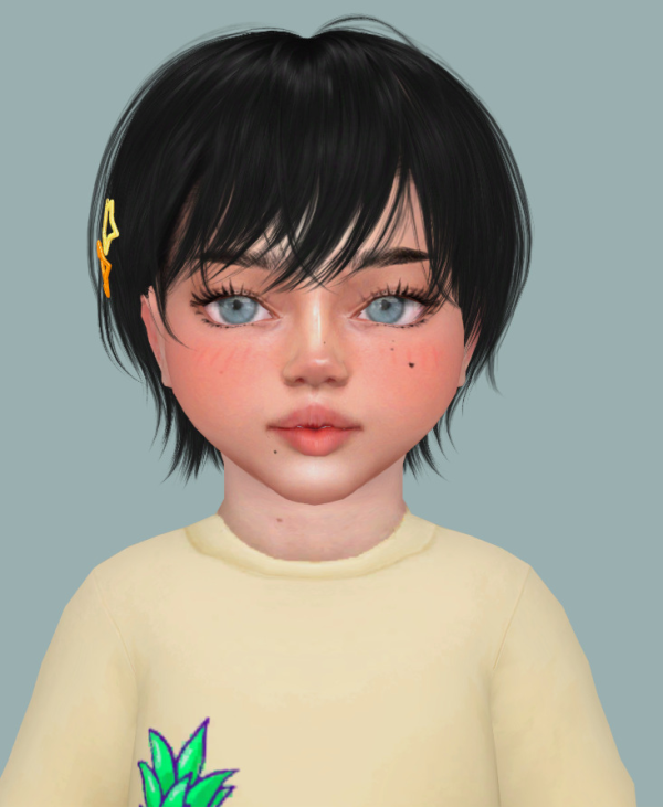 Alpha MOOOD HAIR N105 CONVERSION FOR INFANTTODDLER AND CHILD by simsfinds - The Sims 4 Custom Content