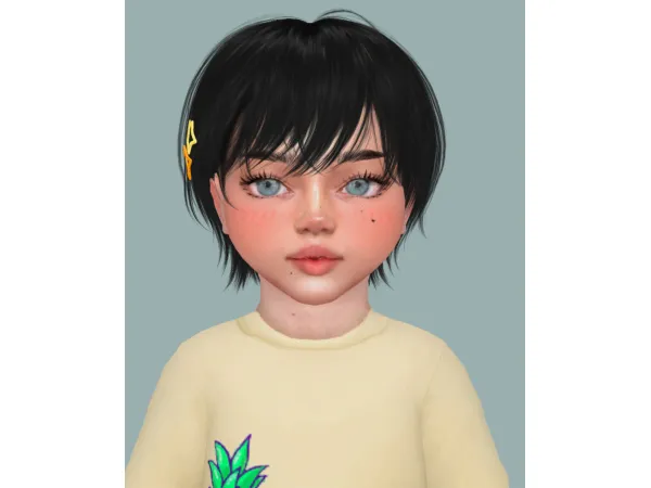 Alpha MOOOD HAIR N105 CONVERSION FOR INFANTTODDLER AND CHILD - The Sims 4 Custom Content