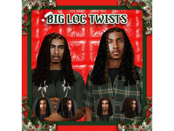Alpha BIG LOC TWISTS by khadijah551 - The Sims 4 Custom Content