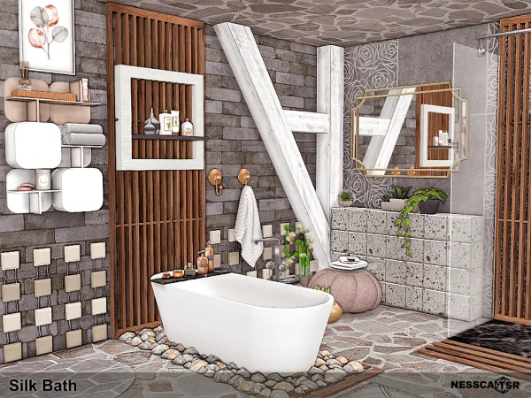 Mix Silk Bath - The Sims 4 Custom Content