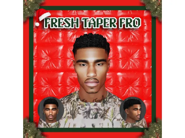 Alpha FRESH TAPER FRO by khadijah551 - The Sims 4 Custom Content