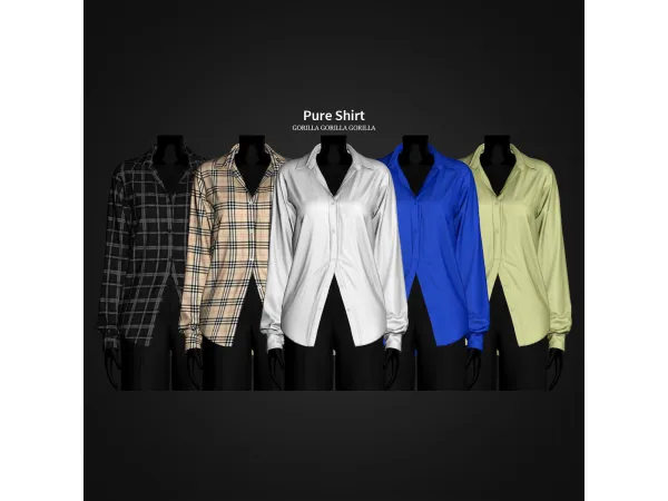 Mix Pure Shirt by gorillax3 - The Sims 4 Custom Content