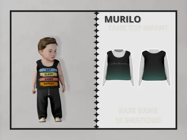 Alpha Murilo Tank Top Infant - The Sims 4 Custom Content