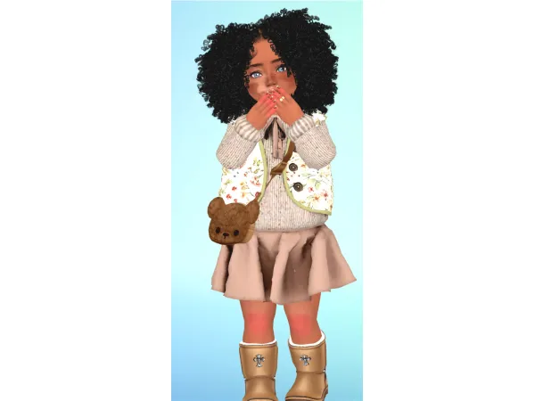 FASHION SIMSTA CURLY FRO HAIR CONVERSION TODDLER AND CHILD