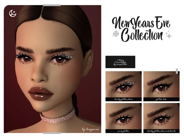 Alpha New Years Eve Makeup Collection - The Sims 4 Custom Content