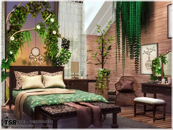 Mix B10 Bedroom - The Sims 4 Custom Content