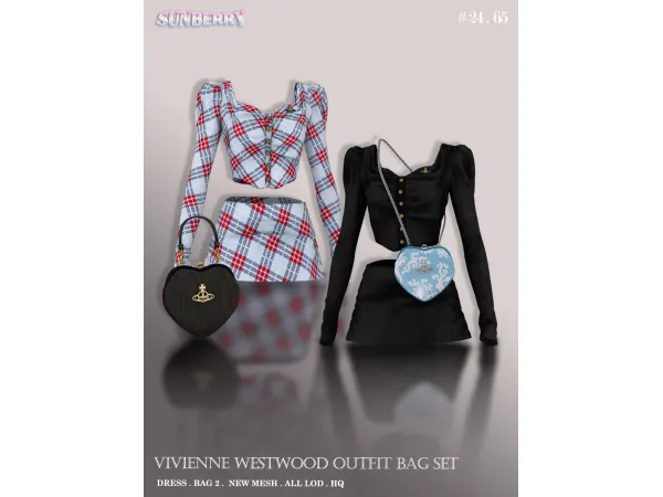 Alpha [SUNBERRY] Vivienne Westwood Outfit bag - The Sims 4 Custom Content