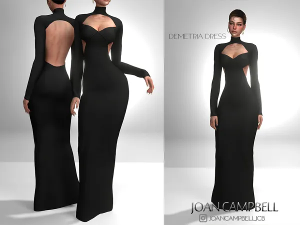 Maxis Match DEMETRIA DRESS by Joan_Campbell_Beauty_ - The Sims 4 Custom Content