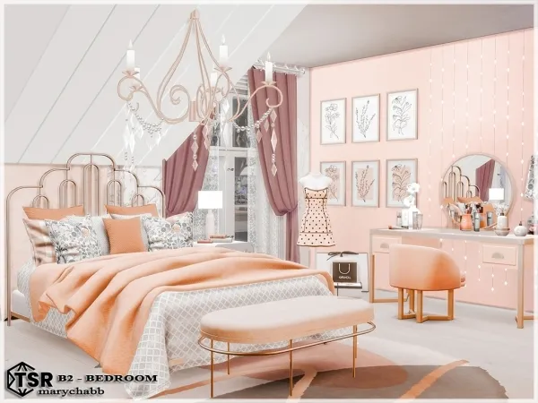 Mix B2 Bedroom - The Sims 4 Custom Content