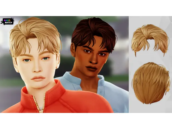 Maxis Match Nick Hairstyle - The Sims 4 Custom Content