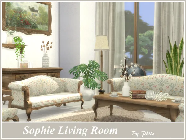 Mix Sophie Living Room by Philo - The Sims 4 Custom Content