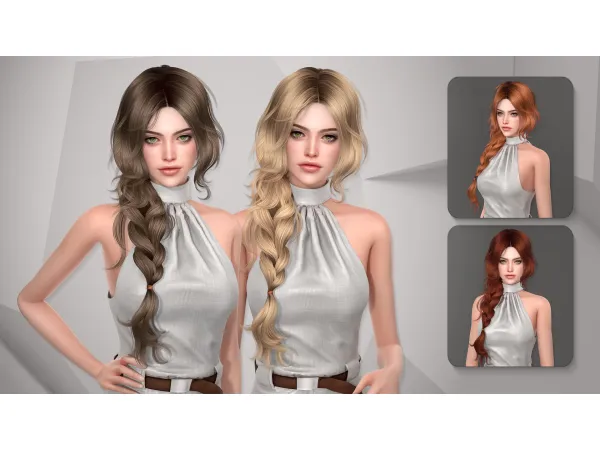 Alpha MOONRISE HAIRSTYLE by Newsea - The Sims 4 Custom Content