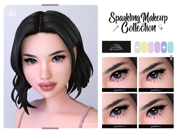 Maxis Match Sparkling Makeup Collection by luxysims - The Sims 4 custom content