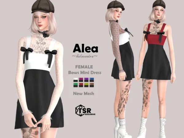 Maxis Match ALEA Mini Dress by Helsoseira - The Sims 4 Custom Content