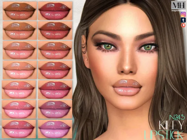Alpha Kiley Lipstick N245 by MagicHand - The Sims 4 Custom Content