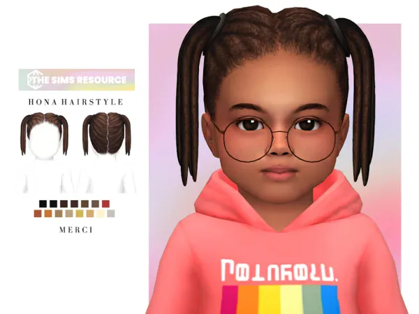 Maxis Match Hona Hairstyle for Toddler by Merci - The Sims 4 Custom Content