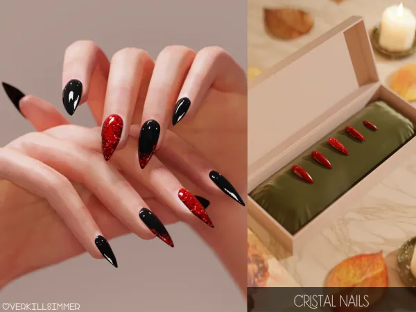 Alpha Cristal nails - The Sims 4 Custom Content
