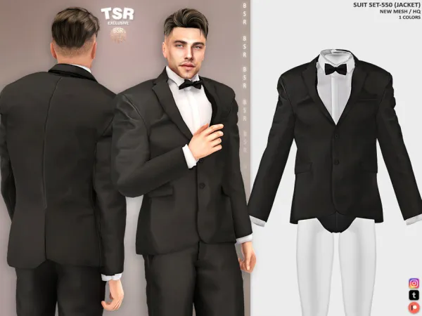 Alpha SUIT SET 550 (JACKET) BD1420 tr by busra - The Sims 4 Custom Content