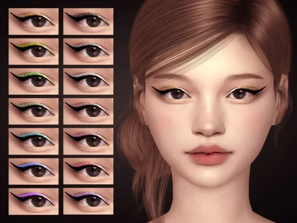 Alpha Midnight eyeliner - The Sims 4 Custom Content