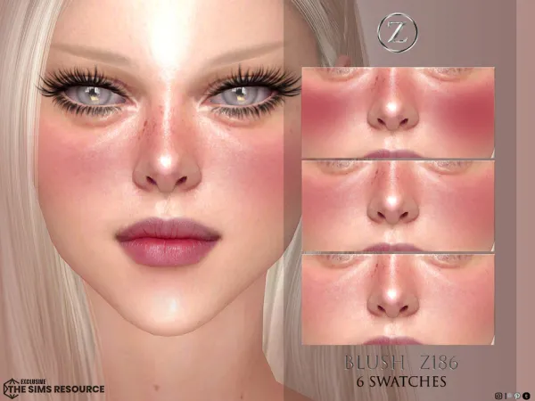 Alpha BLUSH Z186 by ZENX - The Sims 4 Custom Content