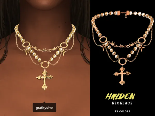 Alpha Hayden Necklace - The Sims 4 Custom Content