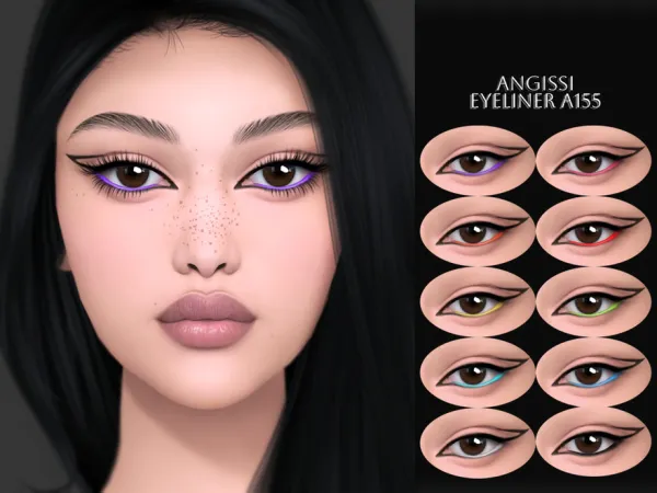Maxis Match Eyeliner A155 by ANGISSI - The Sims 4 Custom Content