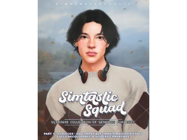 Alpha Simtastic Squad ultimate collection of genetics for boys by sims3melancholic - The Sims 4 Custom Content