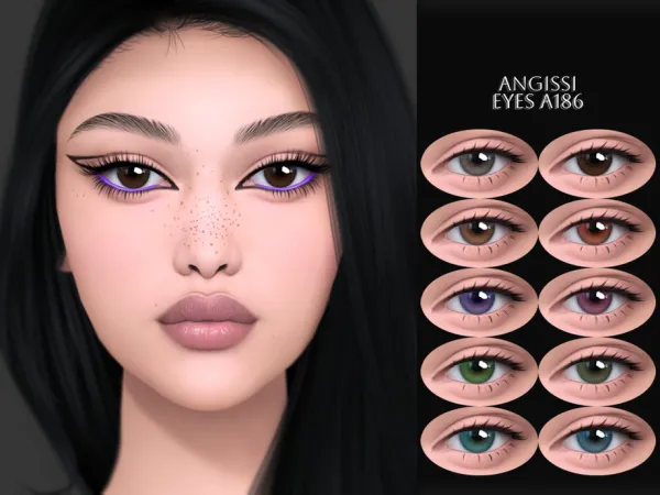 Maxis Match EYES A186 by ANGISSI - The Sims 4 Custom Content