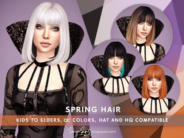 Alpha Spring Hair - The Sims 4 Custom Content