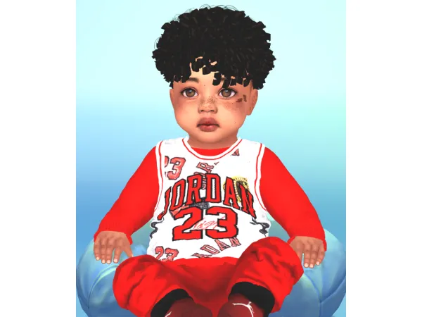 Mix KHADIJAH551 SHAKE GO V2 HAIR CONVERSION FOR CHILD TODDLER AND INFANT by yourjinworld - The Sims 4 Custom Content