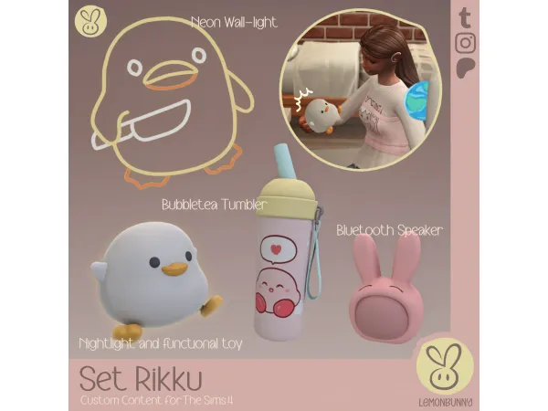 Mix Set RIKKU Pack - The Sims 4 Custom Content