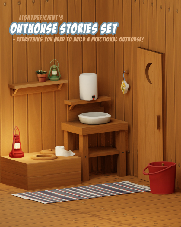 Maxis Match Outhouse Stories Set by simsfinds - The Sims 4 Custom Content