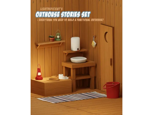Maxis Match Outhouse Stories Set by LightDeficient - The Sims 4 Custom Content