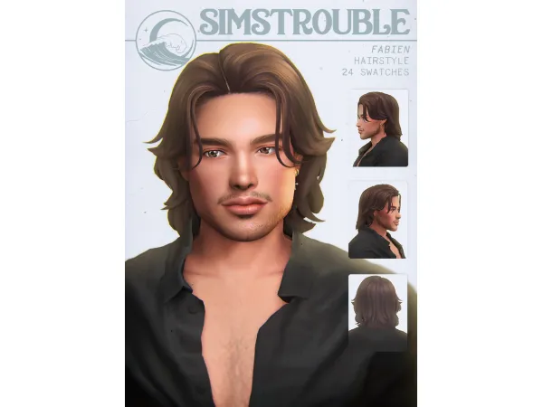 Maxis Match Fabien Hairstyle by simstrouble - The Sims 4 Custom Content