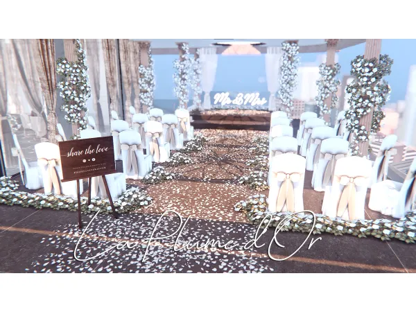 Alpha (ParisSimmer) La Plume d'Or wedding venue - The Sims 4 Custom Content