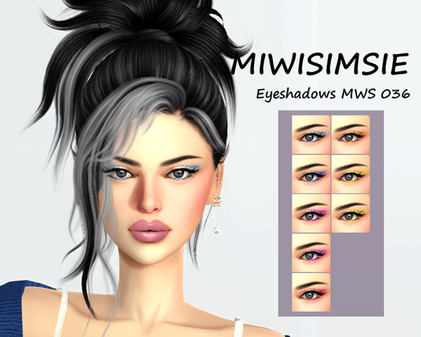 Mix Eyeshadows MWS 036 by simsfinds - The Sims 4 Custom Content