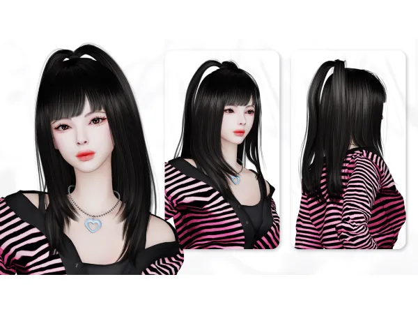 Alpha MDC HAIR 07 by Reina - The Sims 4 Custom Content