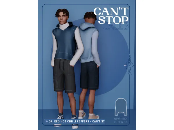 Maxis Match Caleb Top by MissValentine - The Sims 4 Custom Content