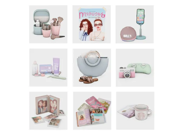 Maxis Match things you find in a teenage girls room sims 4 finds by boujeesimss - The Sims 4 Custom Content