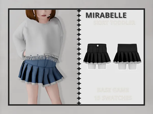 Alpha Mirabelle Skirt Toddler - The Sims 4 Custom Content