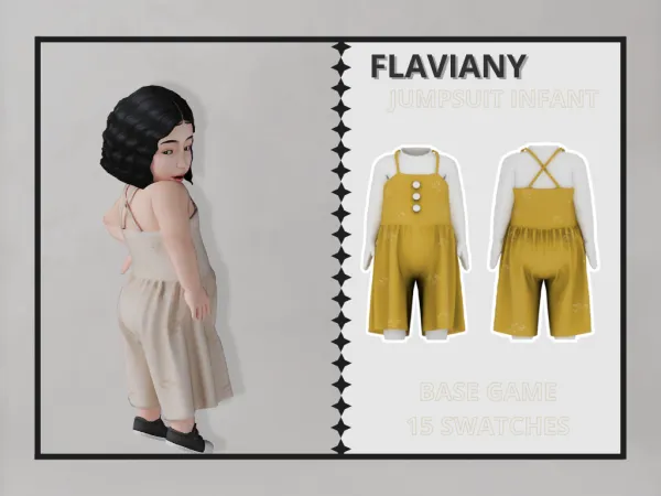 Alpha Flaviany Jumpsuit Infant - The Sims 4 Custom Content