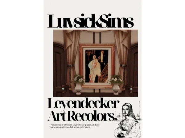 Mix Leyendecker Art Pieces by LuvsickSims - The Sims 4 Custom Content